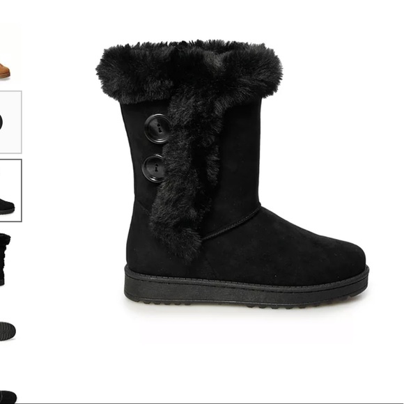 🧡 Host Pick 🧡 SO Button Faux Fur  ( UGG Like boot )-worn once - Picture 7 of 7